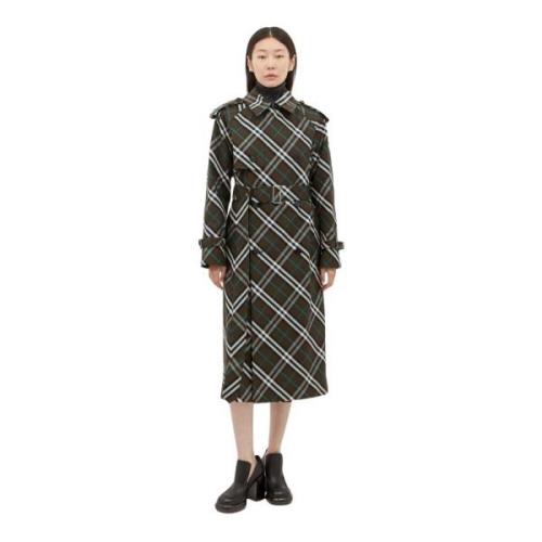 Klassisk Check Trench Coat