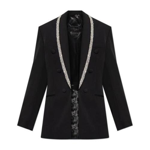 Blazer med skinnende applikationer