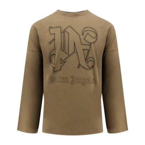 Broderet Monogram Bomulds T-Shirt