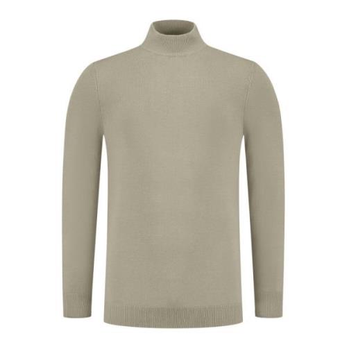 Essentiel Strikbluse Mockneck Sweater Grå