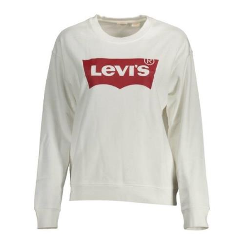 Hvid Dame Sweatshirt Langærmet Print Logo