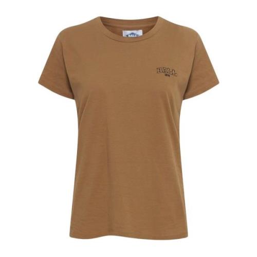 Dame T-shirt Top Karamel