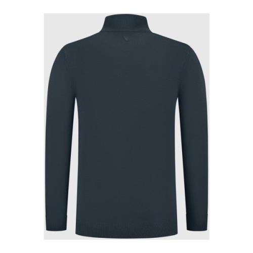 Essentiel Strikbluse Mockneck Sweater Navy