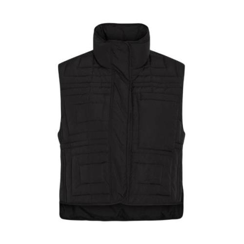 Quiltet højhalset vest