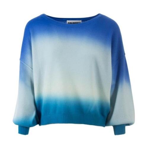 Blå Dip Dye Ballon Sweatshirt