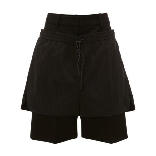 Sort Dobbelt Snøret Shorts