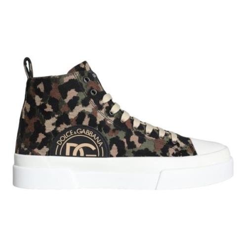 Multifarvet Camouflage High Top Sneakers