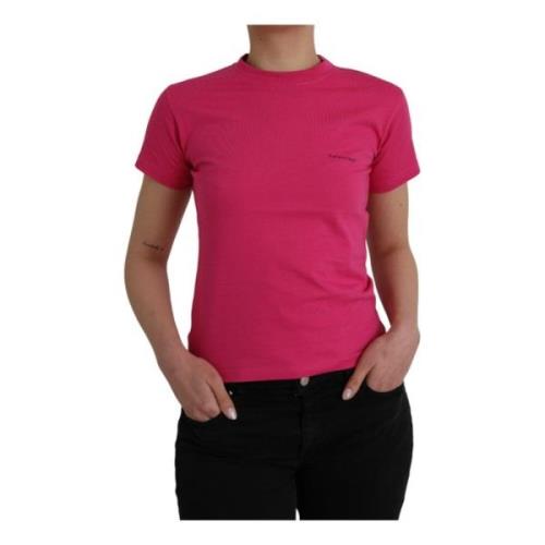 Pink Crew Neck Tee Top