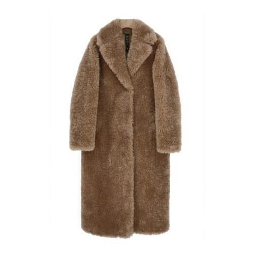 Faux Fur Coat Brun Stilfuld Kvalitet