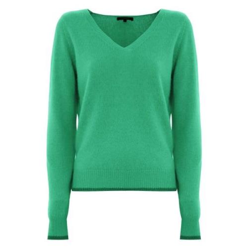 Angora Uld V-Hals Pullover