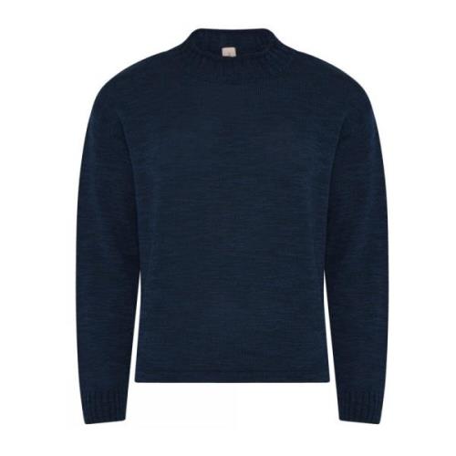 Melange Turtleneck Pullover Bluse Marine