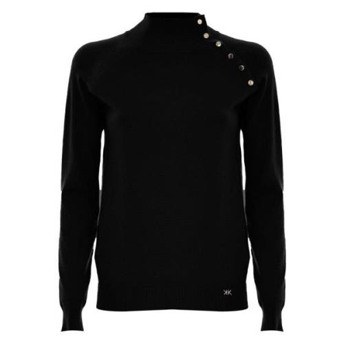 Polo Hals Jumper med knapdetaljer