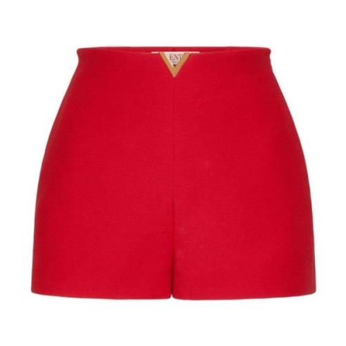 Røde Crepe Couture Shorts