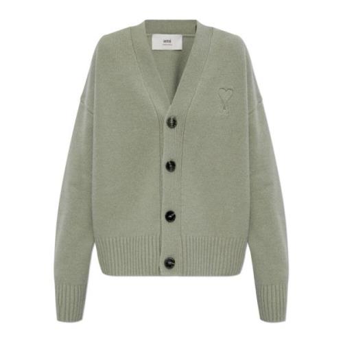 Uld Cardigan med Logo