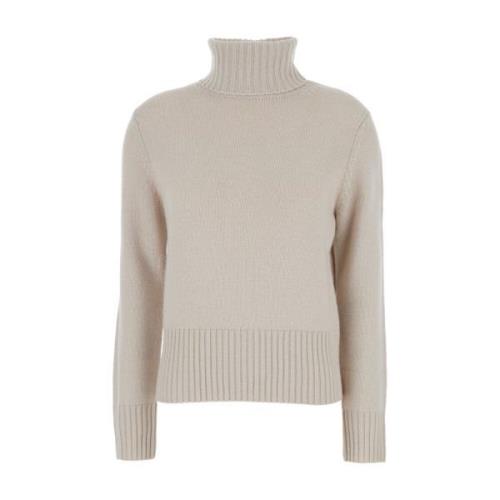 Beige Turtleneck Sweater