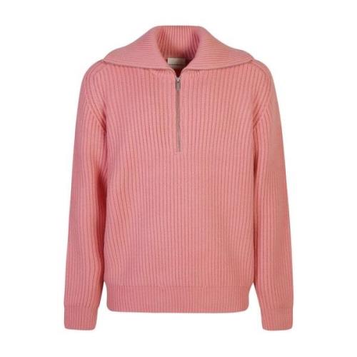 Rosa V-hals Striktrøje Sweatshirt AW24