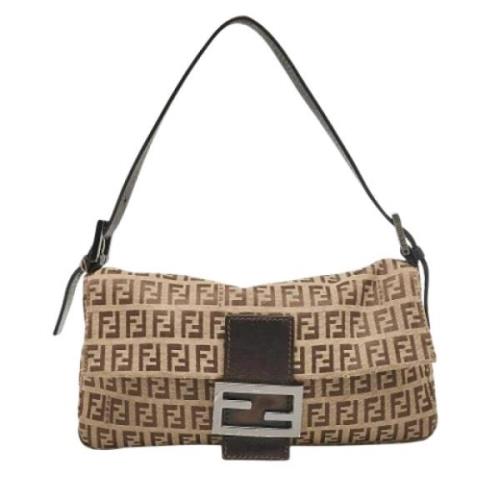 Pre-owned Stof fendi-tasker