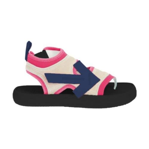 Fuchsia Neopren Ruskind Sandaler