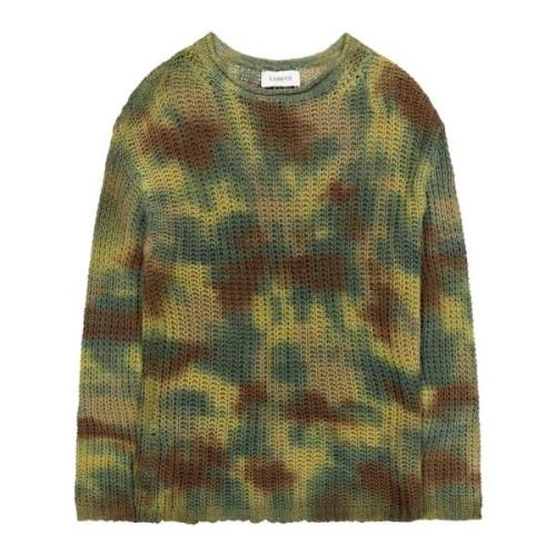 Tie dye camo print sweater