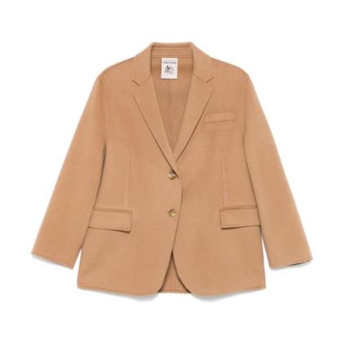 Kamelbrun uld blazer