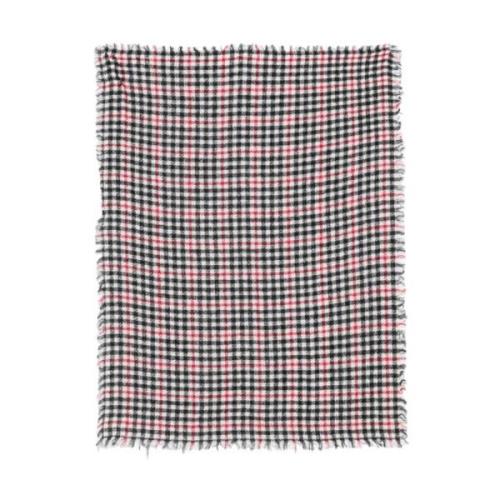 Houndstooth Vintersjal Sort/Rød