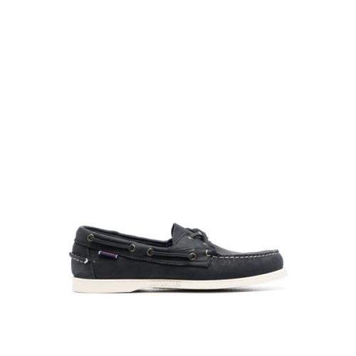 Blå Marine Loafers Crazy Stil