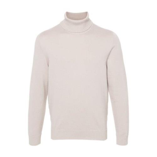 Krem Merino High Neck Sweater