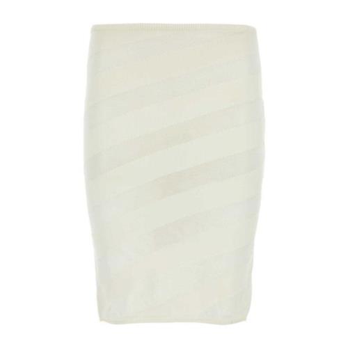 Elegant Ivory Viscose Blend Skirt