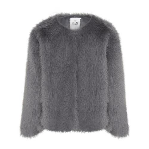 Faux Fur Jakke Thunderstorm