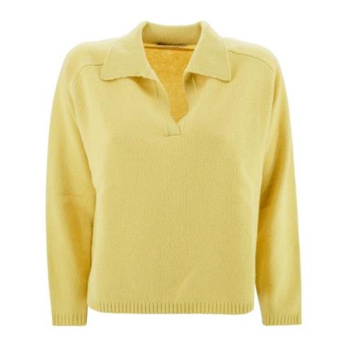 Merino Wool Polo Jumper Gul