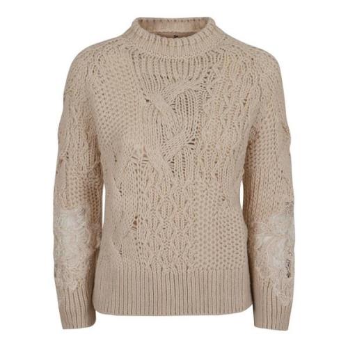 Hvid Uldblanding Top AW24