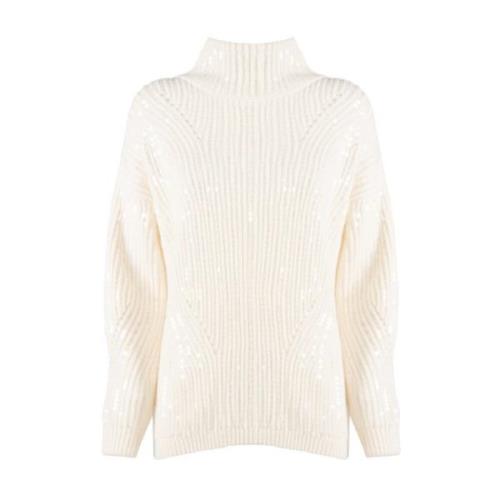 Glitrende højhalset sweater