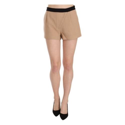 Elegant Beige Mini-Shorts med Medium Talje