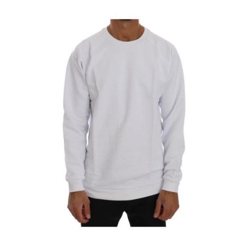 Hvid Crewneck Bomuldssweater