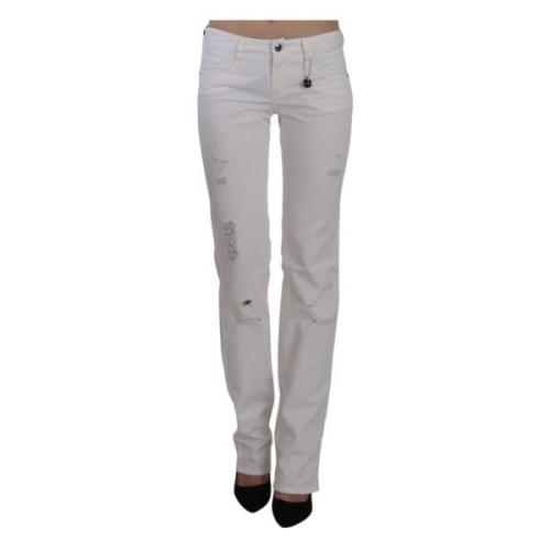 Hvid Slim Fit Bomuld Jeans