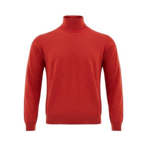 Elegant Rød Uld Pullover