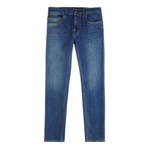 Blå Slim-Fit Stræk Jeans