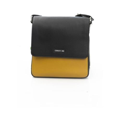 Elegant Gul Læder Crossbody Taske