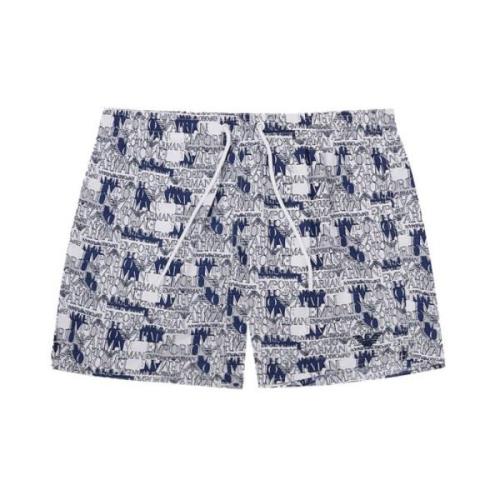 Elegant hvid polyester badeshorts