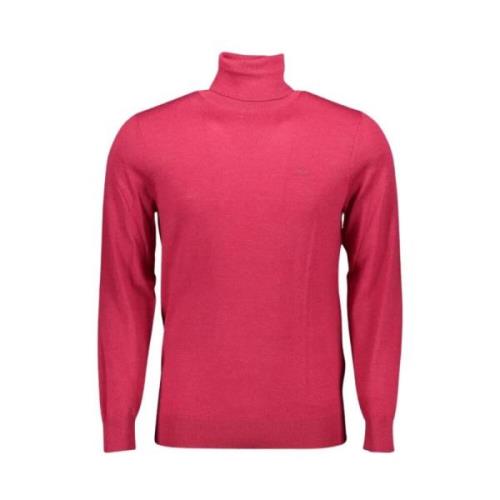 Elegant Uld Turtleneck Sweater i Pink