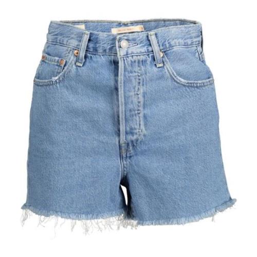 Chic Denim Shorts med Frynsekant