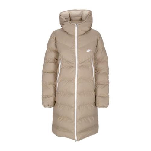 Quiltet Hætteparka Windrunner Khaki