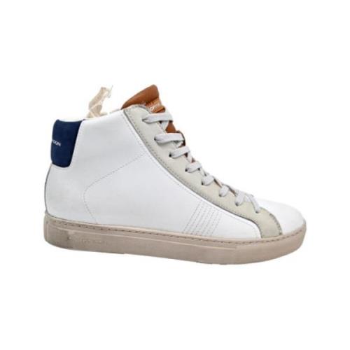 Moderne High Top Sneakers i hvid, brun, blå