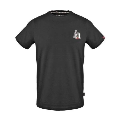 Sort kortærmet T-shirt