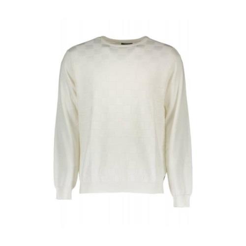 Klassisk Hvid Rund Hals Sweater