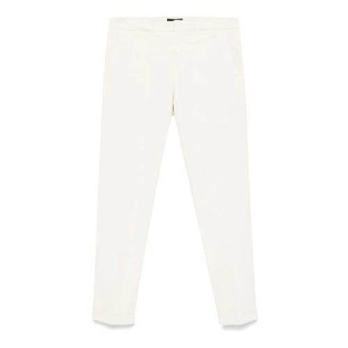 Ecru Bomuld Chinos Gabardine Bukser