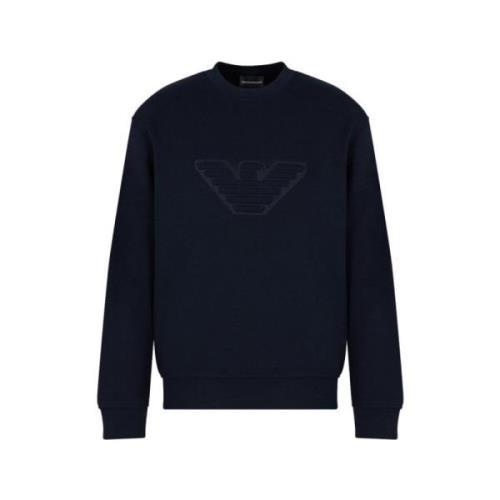 Marineblå Strik Logo Sweater