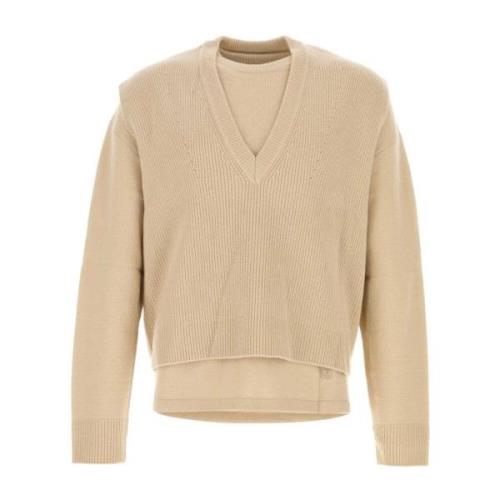 Beige Uldbluse