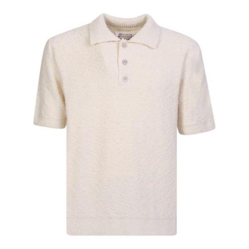 Bouclé Strik Short-Sleeve Skjorte