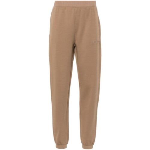 Beige Bomuld Blandet Jersey Sweatpants